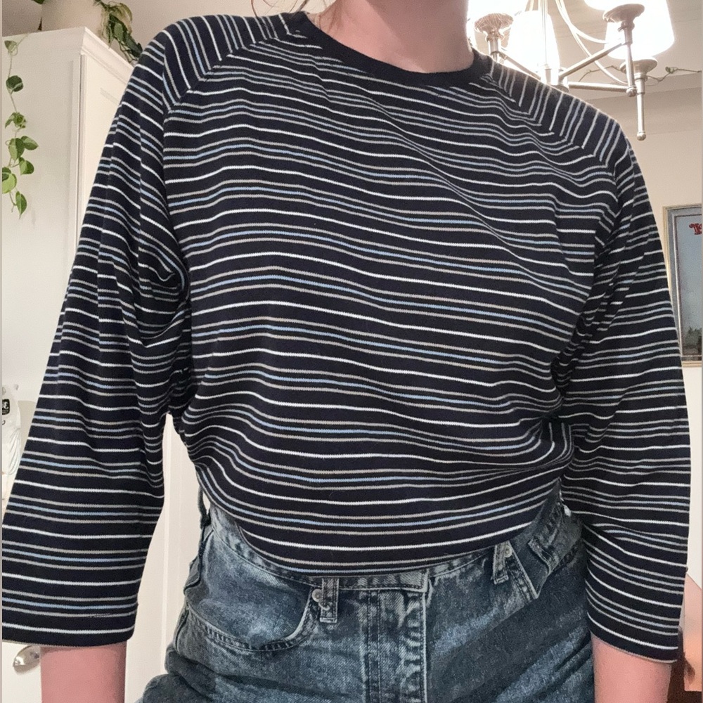 Navy striped long sleeve